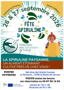 Saint-Rome-de-Cernon : La Spiruline des Grands Causses fête ses 10 ans et ouvre ses portes les 26 et 27 septembre