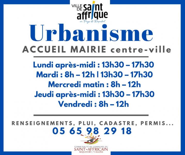 Urbanisme : Accueil à la mairie de Saint-Affrique