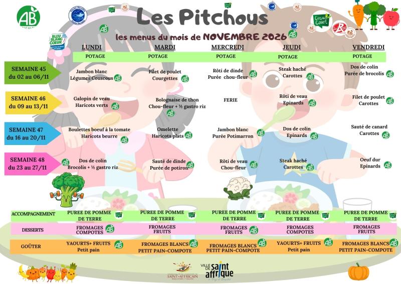 Dans les assiettes des pitchous au mois de novembre