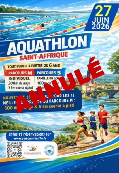 AQUATHLON 2026 : ANNULATION