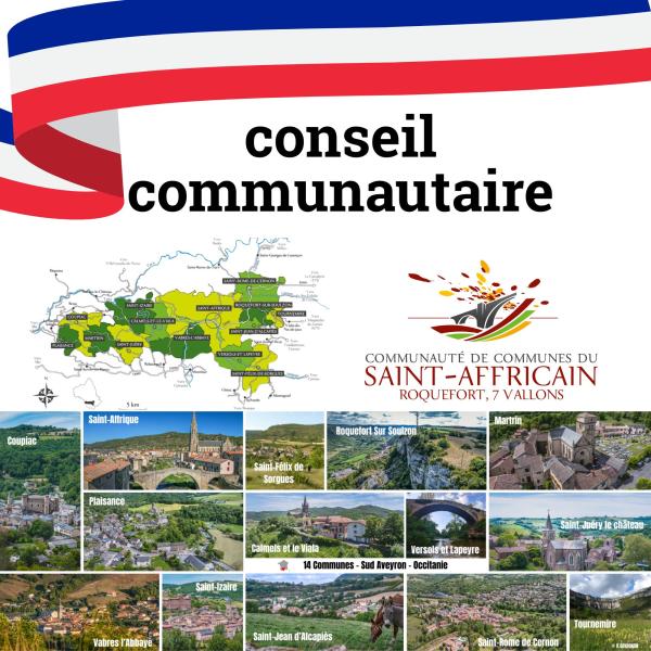 Prochain conseil communautaire MARDI 22 SEPTEMBRE 